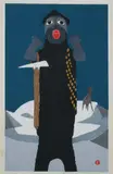 Umetarō Azechi, CALLING TO THE MOUNTAIN, color woodblock, CALLING TO THE MOUNTAIN, color woodblock, signed in pencil