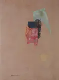 Paul Horiuchi, DWELLING IN PLEASANTRIES, mix media collage on canvas, DWELLING IN PLEASANTRIES, mix media collage on canvas