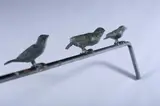 Ailnh Gor, Birds on a Line, Bronze - Length: 72 in
