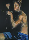 Leo Ramos, Self-Portrait, Oil on canvas