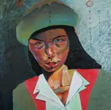 Christopher James Kull, Eyes Shut, Oil on canvas