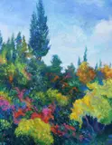 Robert Feuer, Spring Landscape, Oil on canvas