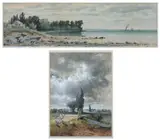 American School, SEASCAPE and FARM: TWO WORKS, first, Gouache - First