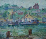 Marguerite Phillips Neuhauser Schafer, Rocky Neck, Oil on board