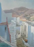 Armeno Mattioli, Greek Landscape, Oil on canvas