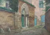 Gaston Le Mains, The Arched Doorway, Pastel