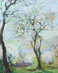 Spring Landscape by L. Schreurs, Oil on board, offered Apr 2011