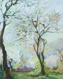 L. Schreurs, Spring Landscape, Oil on board