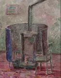 Maria Philpot, Potbelly Stove, Oil on canvas