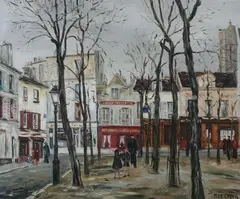 Francis Le Coadic, Place de Tentre, Oil on canvas
