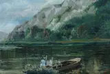 Charles Michel, Boating, Oil on cardboard