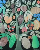 Salnave Philippe-Auguste, Tropical Fruit Tree, Oil on board
