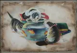 Carmen Mondragón, The Fish Bowl, Oil on silk