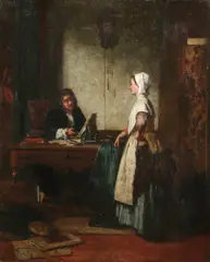 Jean Carolus, Interior Scene from Moliere, Oil on canvas