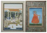 Anonymous, MAHARAJA WITH MUSICIANS, two ink and color on paper miniature, MAHARAJA WITH MUSICIANS, two ink and color on paper miniature