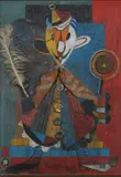Norman Lewis, For Victor, Collage on board