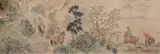 Ding Guanpeng, Untitled, Hunting Scene, ink and color on paper scroll, signed and sealed, dated jia zi