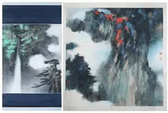 Untitled by Tang Hong, Waterfall, ink and color on paper scroll, signed and sealed, offered Jun 2011