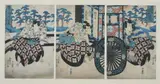 Utagawa Kunisada, THREE ACTORS, color woodcut