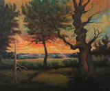 Leon Stacks, Rim of the Gorge, Oil on canvas
