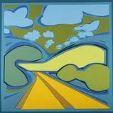 Joyce Sills, Abstract Landscape, Oil on canvas