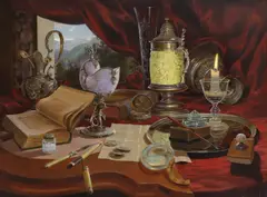 Gyula Boros, Untitled, oil on board 58 x 78.8cm