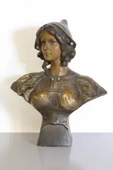Simon Montenave, Simon Montenave (Austrian, 1900, a Goldscheider Art Nouveau terracotta bust