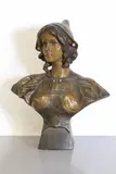 Simon Montenave, Simon Montenave (Austrian, 1900, a Goldscheider Art Nouveau terracotta bust