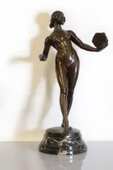 Karl Tuch, Karl Tuch (Austrian, 1882, an Art Deco bronze figure of a nude dancer