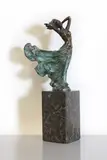 Miguel Fernando Lopez, Miguel Fernando Lopez ('Milo') (Portuguese, 1955, an Art Deco-style cold-painted bronze figure of a semi-nude woman