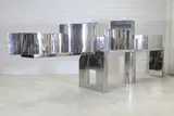 Prospero Rasulo, Prospero Rasulo (Italian, 1953, a brutalist stainless steel 'Amico' console table