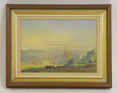 Untitled by Trevor Chamberlain, oil on canvas 25 x 36cm, sold Jul 2023