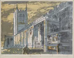 John Piper, Untitled, John Piper CH (1903-1992) 'Long Melford Church' (Levinson 336) lithograph in colours