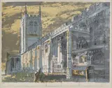 John Piper, Untitled, John Piper CH (1903-1992) 'Long Melford Church' (Levinson 336) lithograph in colours