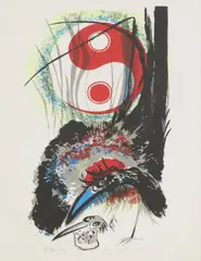 Chao Chun Hsiang, Untitled, 1910-1991) 'Yin Mother' lithograph in colours
