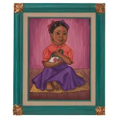Retrato de niña by A la Manera de Diego Rivera, Óleo sobre tela, offered Jun 2022