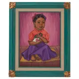 A la Manera de Diego Rivera, Retrato de niña, Óleo sobre tela