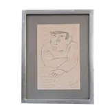 Jose Luis Cuevas, Autorretrato, Tinta y lapiz