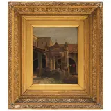 Townley Benson, VISTA DE HACIENDA CON POZO, 1894, Óleo sobre tela