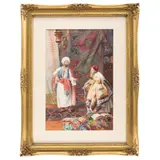 Umberto Cacciarelli, ITALIA, (ACT. 1880-1939), Acuarela y tinta sobre papel