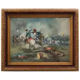 José Puente González, BATALLA NAPOLEÓNICA, Óleo sobre tela