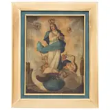 Virgen de la Inmaculada Concepción, MÉXICO, SIGLO XIX, Óleo sobre tela