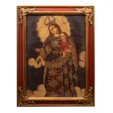 Anónimo, VÍRGEN CON NIÑO, Óleo sobre tela