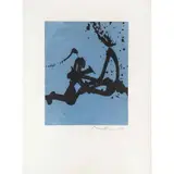 Robert Motherwell, Blue Gesture (Gesto azul), 1988, Grabado al aguatinta 40 / 75