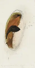 Peter Krawagna, Abstrakter Kopf, 1997, Gouache, Bleistift und Tusche auf grundierter Leinwand