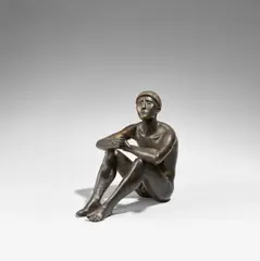 Sitzender aufschauend (Sternengucker) by Hermann Blumenthal, 1936 (Entwurf), Bronze, sold Jun 2020