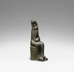 Emy Roeder, Geschwister - Sitzendes Mädchen mit Kleinkind, 1947 (Entwurf), Bronze