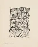 Werner Schramm, Begegnungen, 1922, Lithografie auf Papier