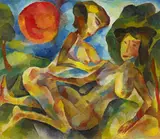 Curt Ehrhardt, "Love", 1919, Öl auf Hartfaser
