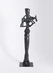 Lothar Fischer, Tierträgerin I, 1989, Bronze